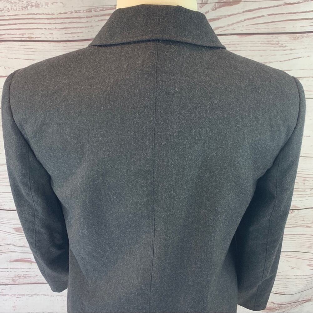 Talbots 100% wool grey jacket button front pockets - Picture 9 of 12